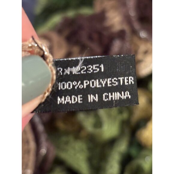 Handcrafted Crochet Ruffled Scarf In Earthy Tones Set of Two, Womens - Picture 7 of 8